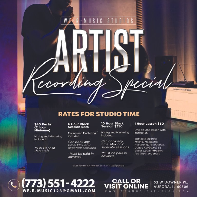 WE R MUSIC STUDIO Flyer Ad NOV 2022