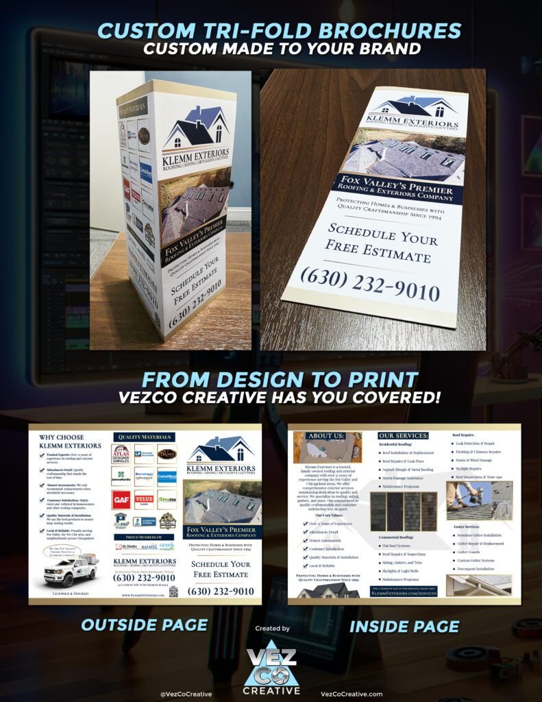 VezCo Creative - Marketing Print Klemm Exteriors 1